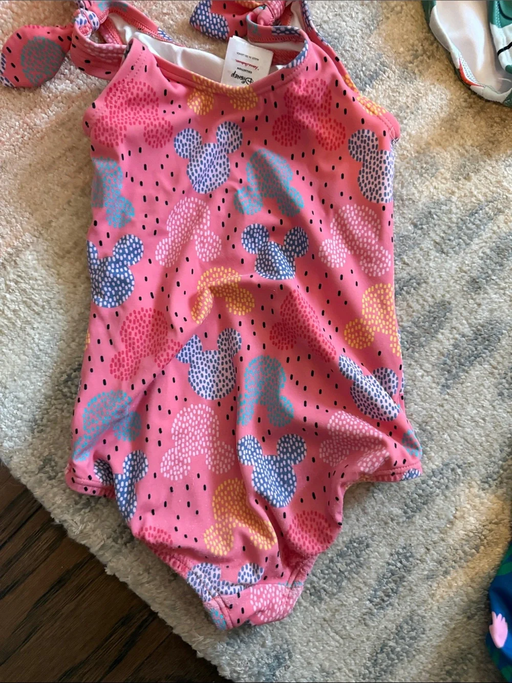 Hanna Andersson Girls' Multi-Colored Citrus, Pink & Navy One-Piece Swimsuits